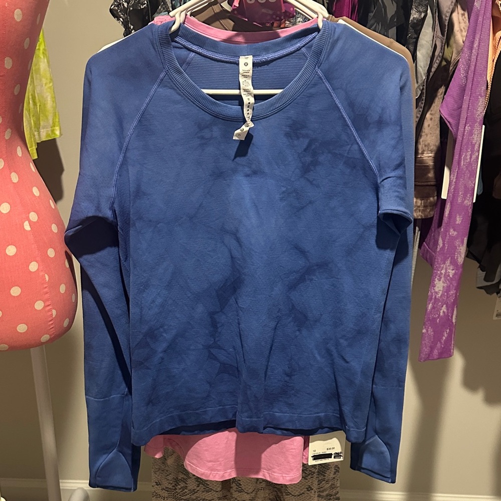 Lululemon Swiftly Tech 2.0 race length Long Sleeve Top marble dye psychic - Picture 6 of 6